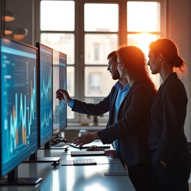 Professional business consulting team documenting success metrics